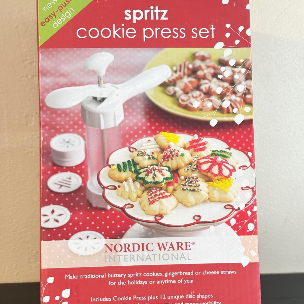 Nordic Ware; Spritz cookie press set; original box